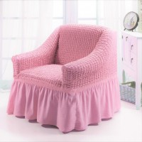 Чехол на кресло с оборкой (Розовый)