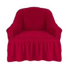 Чехол на кресло с оборкой (Бордовый)