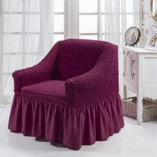 Чехол на кресло с оборкой (Фиолетовый)