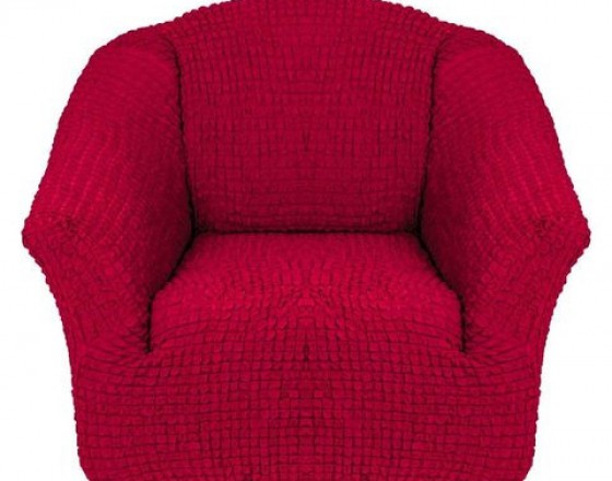 Чехол на кресло без оборки (Бордовый)