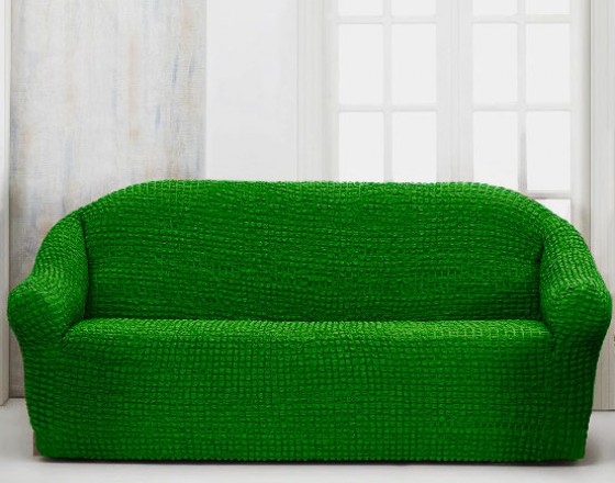Чехол на четырехместный диван без оборки Зеленый