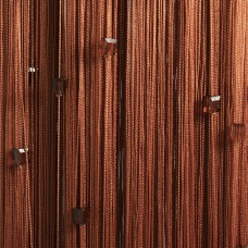 Нитяные шторы однотонные с камешками светло-коричневый TT-716
