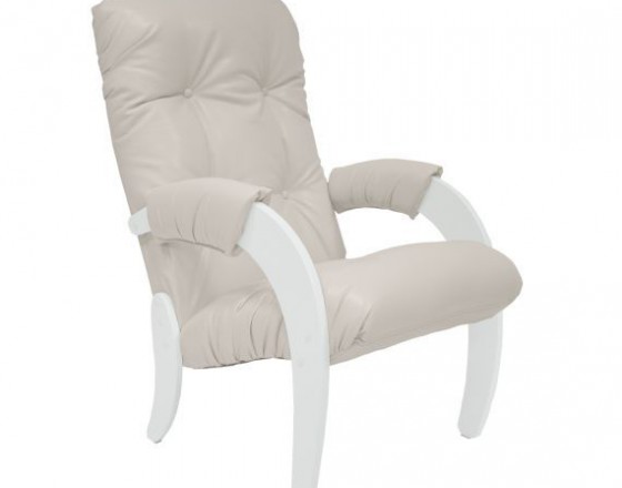 Кресло для отдыха модель 61 каркас Дуб шампань экокожа Polaris Beige