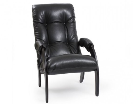 Кресло для отдыха модель 61 каркас Венге экокожа Vegas Light Black