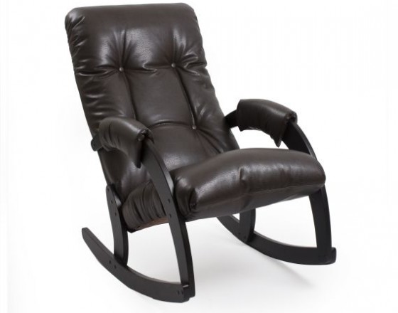 Кресло-качалка модель 67 каркас Венге экокожа Vegas Amber Lite