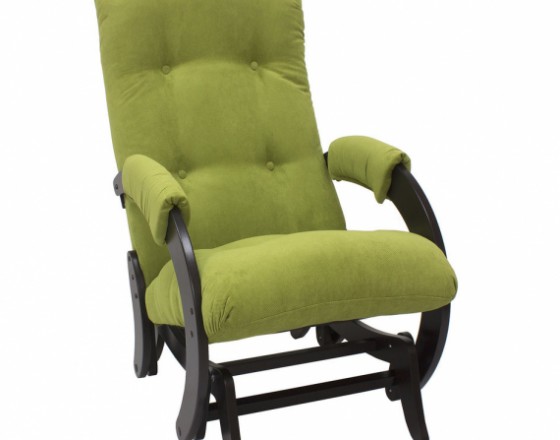 Кресло-качалка глайдер модель 68 каркас Венге ткань Verona Apple Green