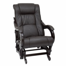 Кресло-качалка глайдер модель 78 каркас Венге экокожа Дунди-108 ﻿