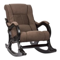 Кресло-качалка с подножкой 77  Венге, ткань Verona Brown
