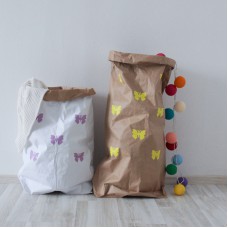 Эко-мешок для игрушек из крафт бумаги Small Butterflies