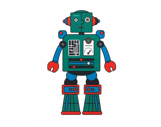 Декоративная наклейка Robot Martin