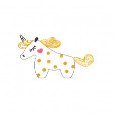 Декоративная наклейка Gold Unicorn