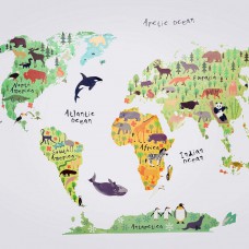 Декоративная наклейка Карта Мира