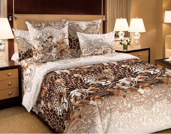 Комплект постельного белья Леопард 1  