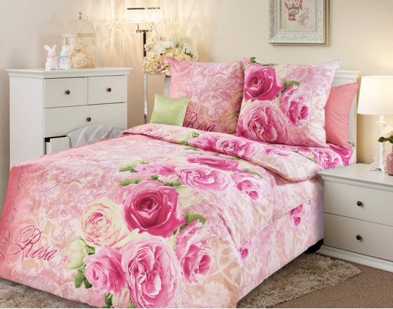 Комплект постельного белья 1,5 спальный "Аромат розы 1"