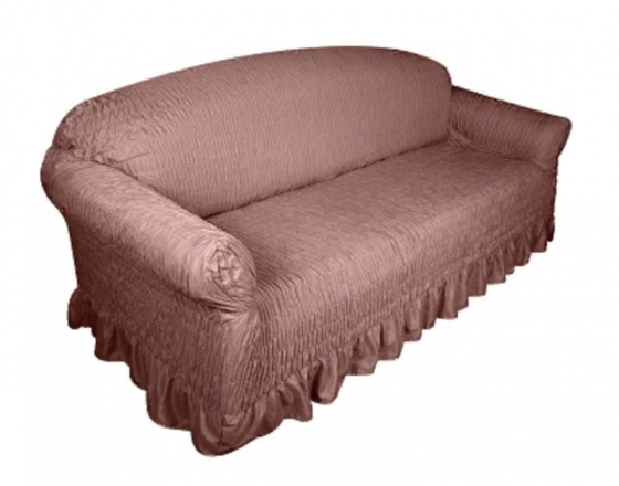 Чехол на двухместный диван с подлокотниками Дэйзи шоколад